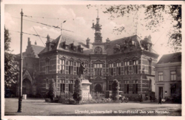 Universiteit m. Standbeeld Jan van Nassau - Utrecht - oude kaart [15208]