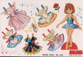 Aankleedpopjes - drie verschillende met kleertjes - Paperdolls