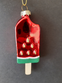 Watermeloen ijsje Kerstornament glas