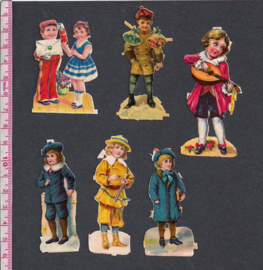 Vrolijke kindjes(6) antieke poezieplaatje (233)