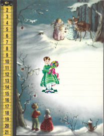 Wensbrief: Midden in de winternacht (meisje met bloemen)