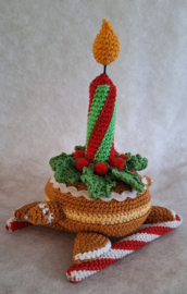 Crochet Pattern PDF Gingerbread Reindeer Turtle with Macaron Sleds (2 Sleds)