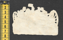 Soldaten onderhouden artillerie antiek poezieplaatje (785)