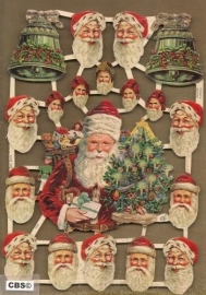 Kerstmankopjes & klokken poezieplaatjes GL7220