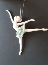 Prima ballerina turquoise kerstornament Kurt S. Adler