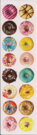 Donuts poezieplaatjes Stickers Strip QT07