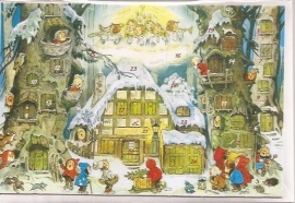 Adventskalender Kaart: Zingende kaboutertjes - 12308