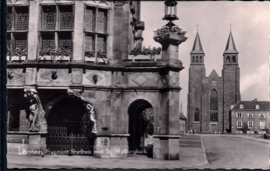 Stadhuis met St. Walburgkerk - Arnhem - oude kaart [15333]