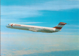 Douglas DC9-81 - Austrian Airlines - fotokaart - V013