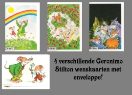 Geronimo Stilton Wenskaarten 4 stuks