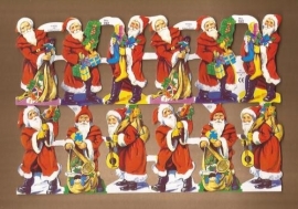 Kerstmannen met cadeautjes poezieplaatjes MLP 782