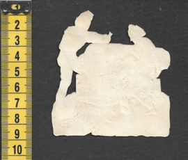 Matrozen oefenen met scheepskanon antiek poezieplaatje (781)