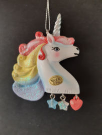 Unicorn Eenhoorn regenboog bedels kerstornament Kurt Adler