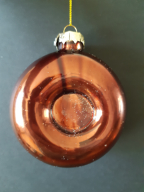 Donut brons Kerstornament Glas