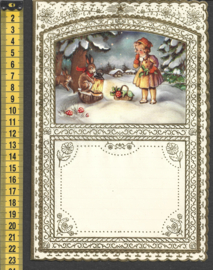 Wensbrief Kerst: Meisje in sneeuw met konijn