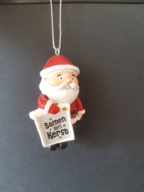 Samen met Kerst Kerstman keramiek kerstornament