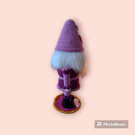Crocheted Valentine Gnome Nutcracker