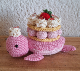 Crochet Pattern PDF Strawberry pastry Turtle