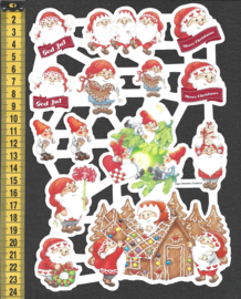 Kerstmannetjes met Peperkoekhuis poezieplaatjes