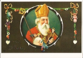 Portret van Sinterklaas prentbriefkaart [C9613]