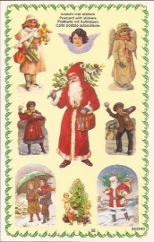 Poezieplaatjes Kerst stickers prentbriefkaart 853240