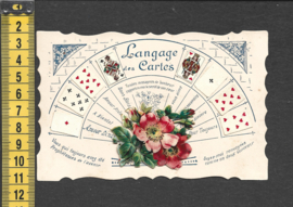 Speelkaarten - Frans - poezieplaatjes antieke kaart (304)