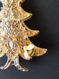 Bees bijen kerstboom goud met bij en gouden ster kerstornament Kurt S. Adler