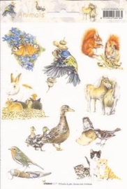 Lieve dieren met vlinder stickers S01