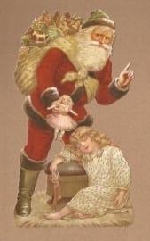 Meisje slaapt als Kerstman komt poezieplaatjes 5118