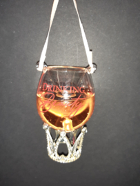 Rosé Queen Glas op kroon kerstornament Kurt S. Adler