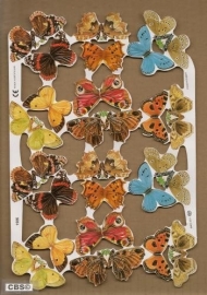 Vlinders met dagpauwoog (3D) poëzieplaatjes MLP 1986