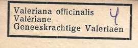 Côte d'Or Poezieplaatje: Nr 4: Valeriana Officinalis (tekst achter)