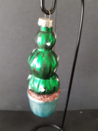 Cactus in pot Kerstornament Glas