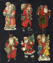 Cadeaulabels Kerstmannen 6 stuks