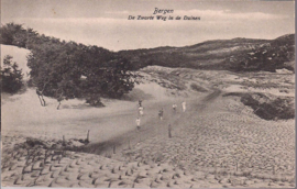 De zwarte weg in de duinen - Bergen - oude kaart [14900]