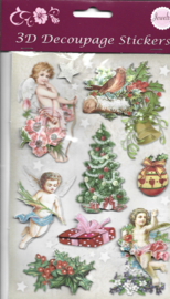 3D Glitter Stickers: Vrolijk Kerstfeest!