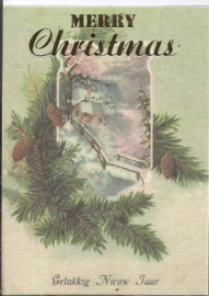 Lucifersboekje met Kerst stickers - 30 stuks (WH1087)