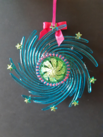 Kleurig sterretjes blauw Kerstornament Kurt S. Adler