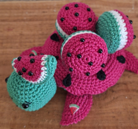 Crochet Pattern PDF Turtle with Watermelon Macaroons