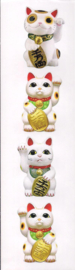 Chineze Gelukskatten poezieplaatjes Stickers Strip QT17