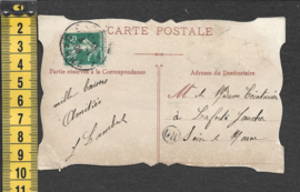 Jongen en Meisje - Frans - poezieplaatjes antieke kaart (312)