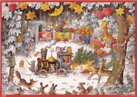 10102 Kersttrein vol geschenken Adventskalender