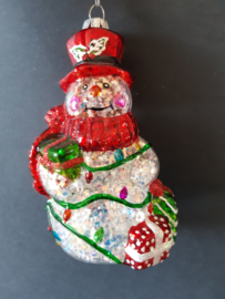 Glitter Sneeuwpop kerstornament Kurt S. Adler