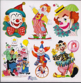 Clowns poezieplaatjes Stickers K118