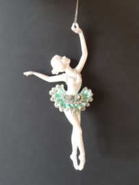 Ballerina turquoise arm omhoog kerstornament Kurt S. Adler