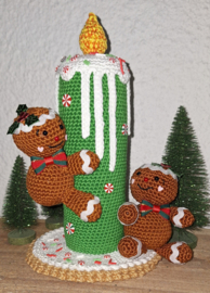 Haakpatroon PDF Gingerbread Kerstkaars