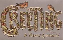 Relief kaart met goud: Christmas Greeting