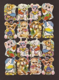 Kruger 98/138 Spelende dieren poezieplaatjes