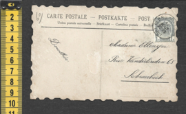 Bloemenhartje - Frans - poezieplaatjes antieke kaart (302)