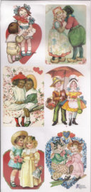 Vintage stelletjes liefde poezieplaatjes Stickers Y252